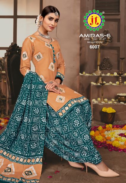 JT Amiras Vol-6 Cotton Designer Patiyala Dress Material